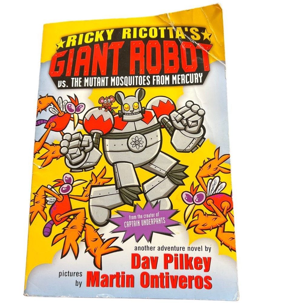 Scholastic Book Set Of 2 Elementary Level Books Ricky Ricotta Robots & Scooters - Picture 5 of 14
